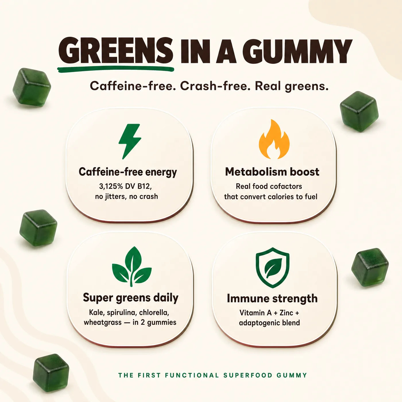 JUGO Energy + Superfoods benefits infographic