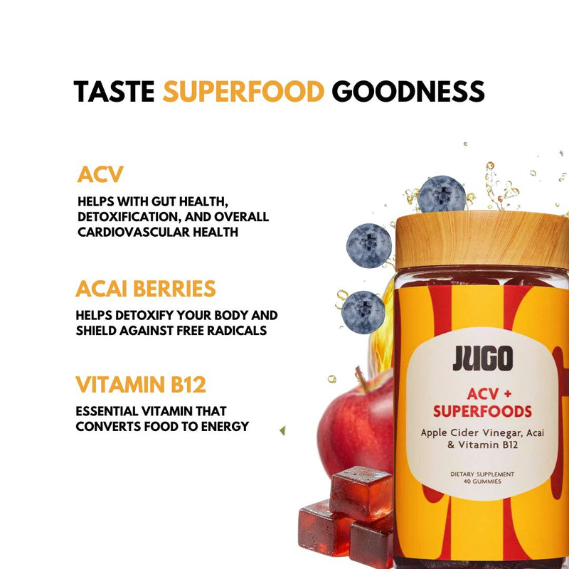 JUGO ACV + SUPERFOODS gummies