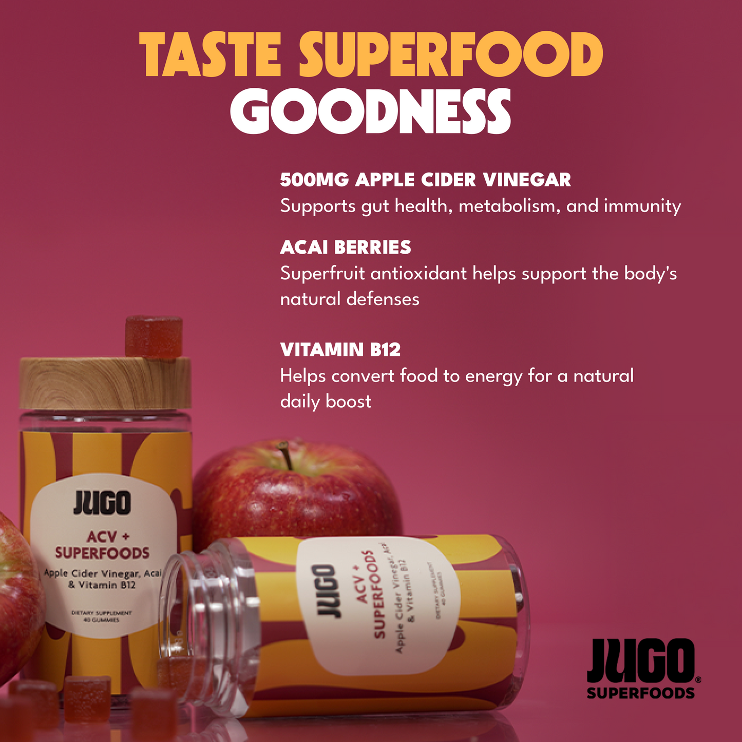 JUGO ACV+ B12- Gut Health & Metabolism