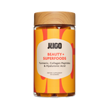 JUGO Beauty + Superfoods Gummies Bottle – Dietary Supplement with Turmeric, Collagen Peptides, and Hyaluronic Acid for Skin Health and Wellness
