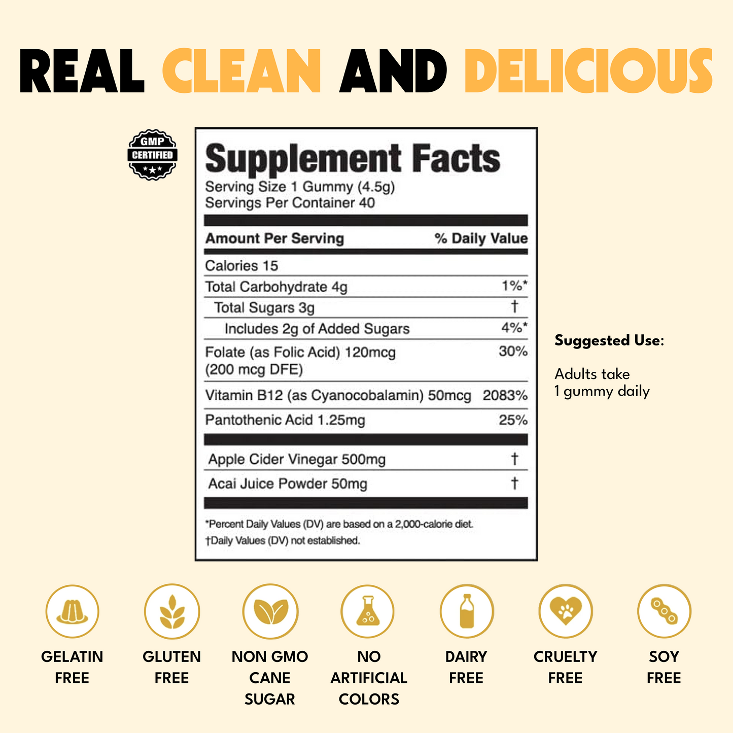 JUGO ACV+ B12- Gut Health & Metabolism