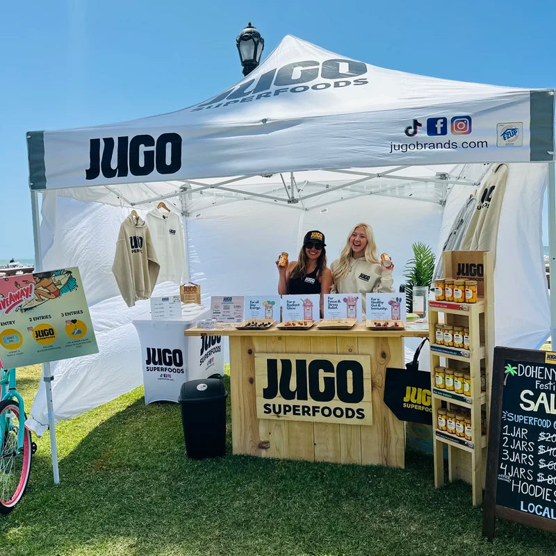 JUGO event booth