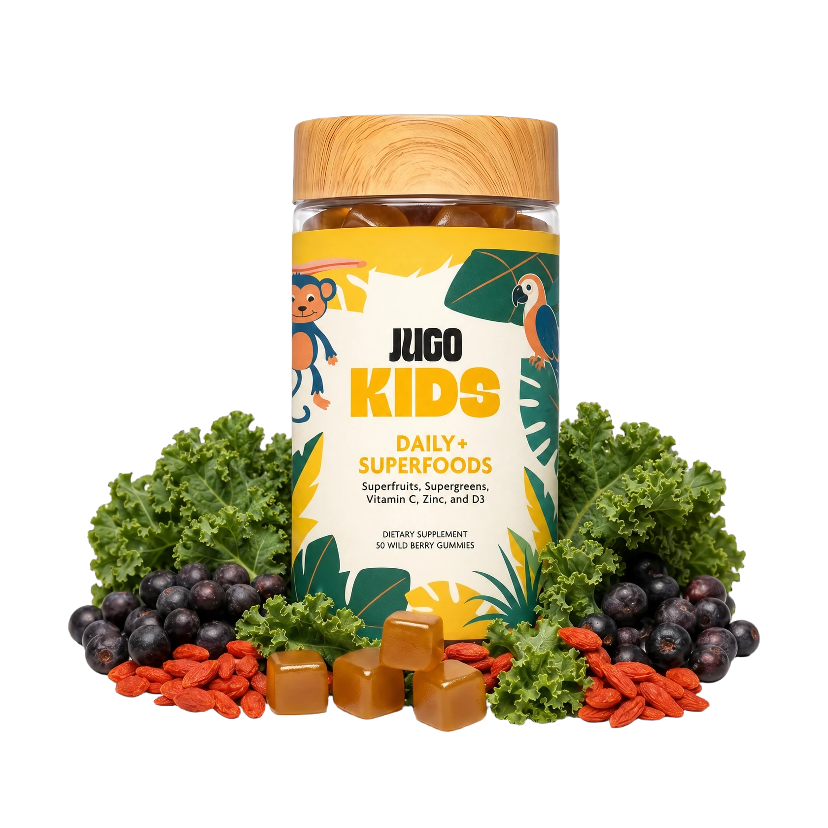 JUGO Kids Daily + Superfoods with real superfoods