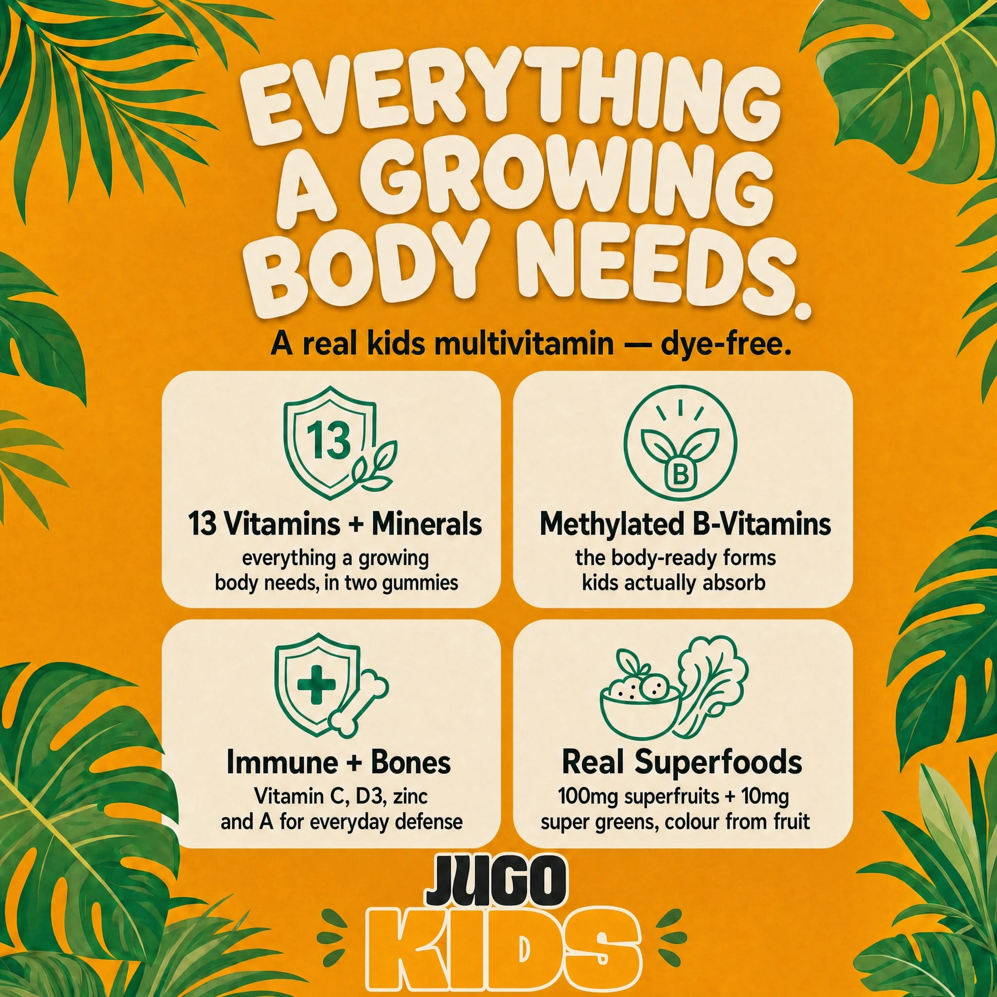 JUGO Kids Daily + Superfoods benefits